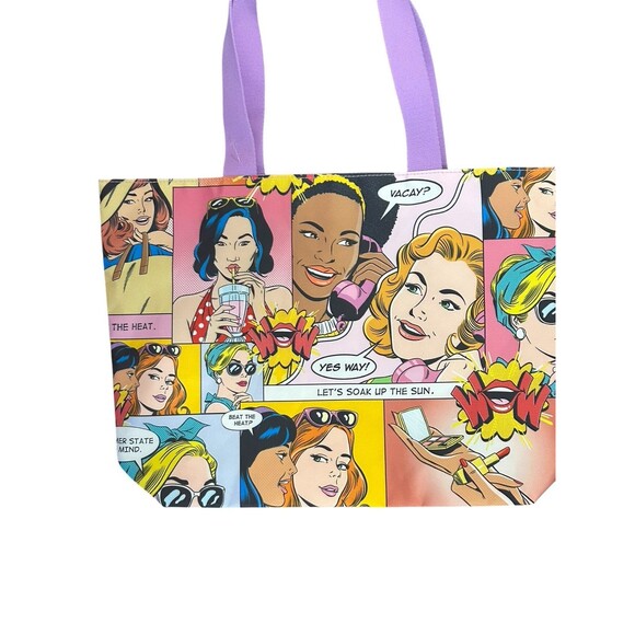 Estee Lauder Tote Bag Comic Pop Art Print 12in X 17in - Picture 1 of 4
